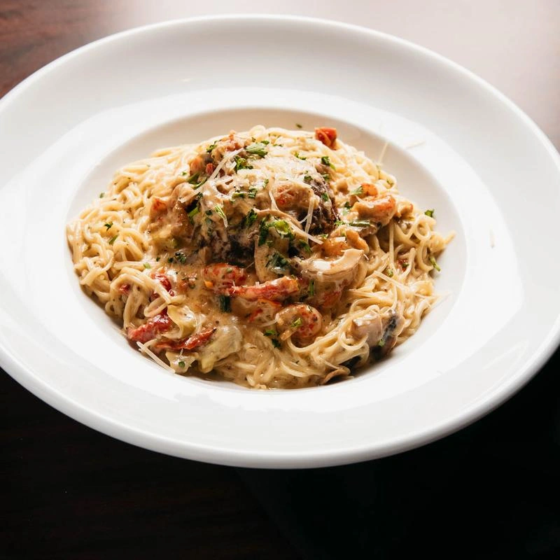 Crawfish & Crab Cake Pasta